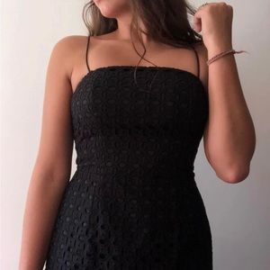 Banana Republic Black Eyelet Mini Dress